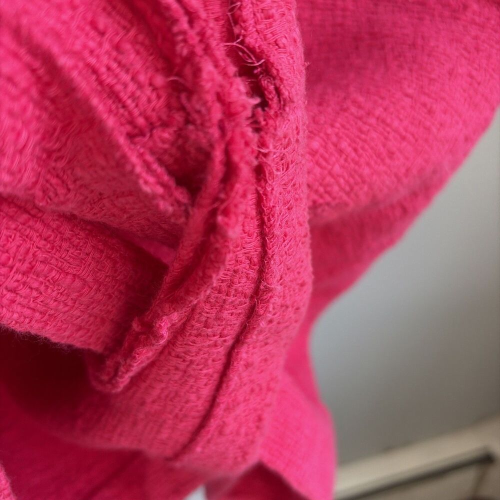 ZARA Fuchsia Tweed Textured Romper Playsuit Size M B21 - Picture 5 of 10